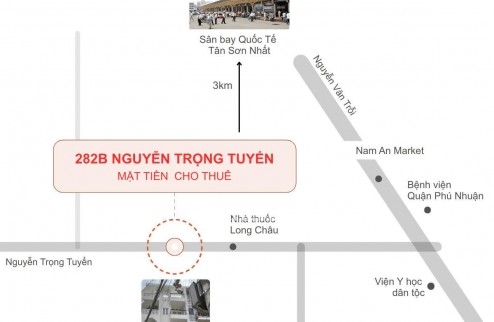 Cho thuê nhà Mặt Tiền đường Nguyễn Trọng Tuyển giá 29 triệu, 64m2 gần sân bay Tân Sơn Nhất